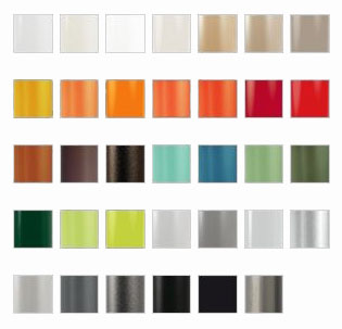 Designer table base finishes